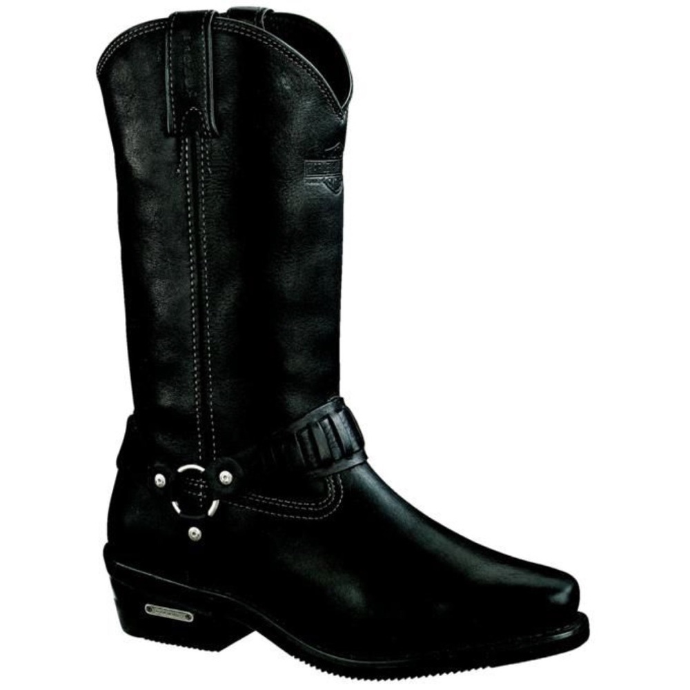 Harley Davidson Pecos Black Leather Riding Boots